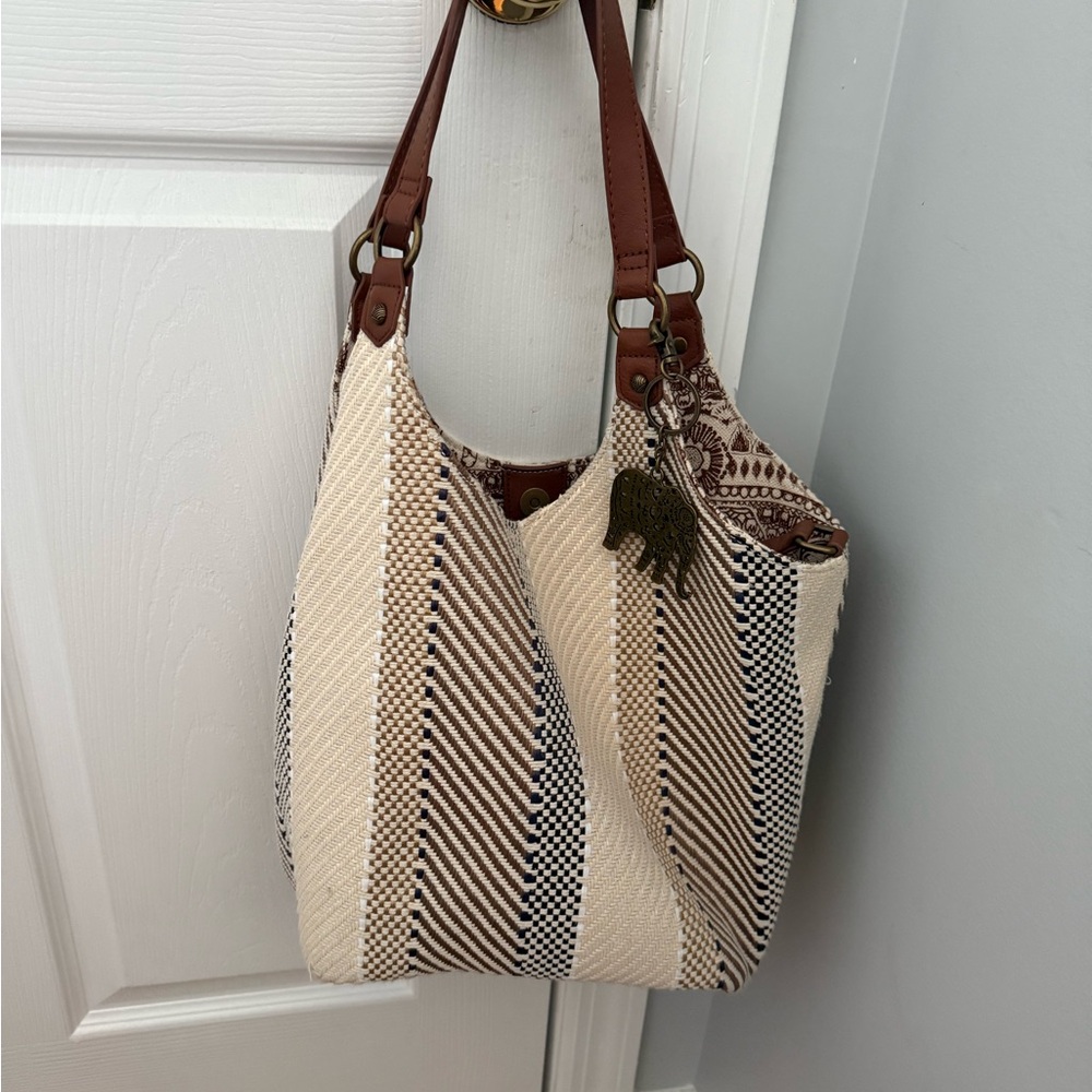 The Sak BRAND NEW Stylish Cream and Brown hand bag - Picture 2 of 8